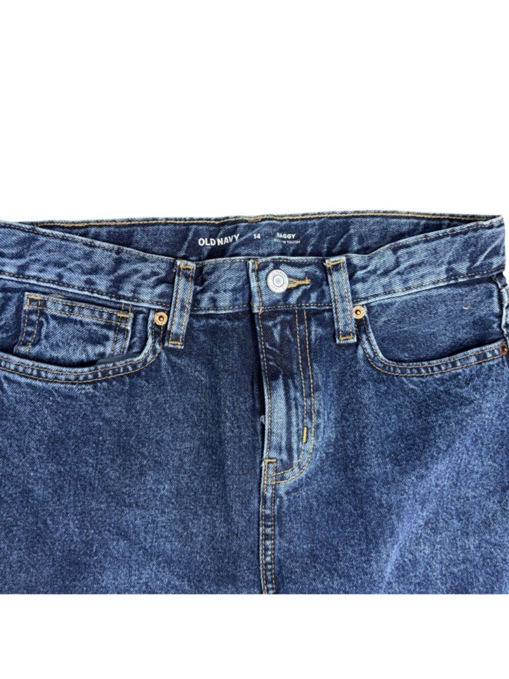 Old Navy Baggy Jeans Boys Size 14 Wide Leg Adjustable Waist - Picture 5 of 5